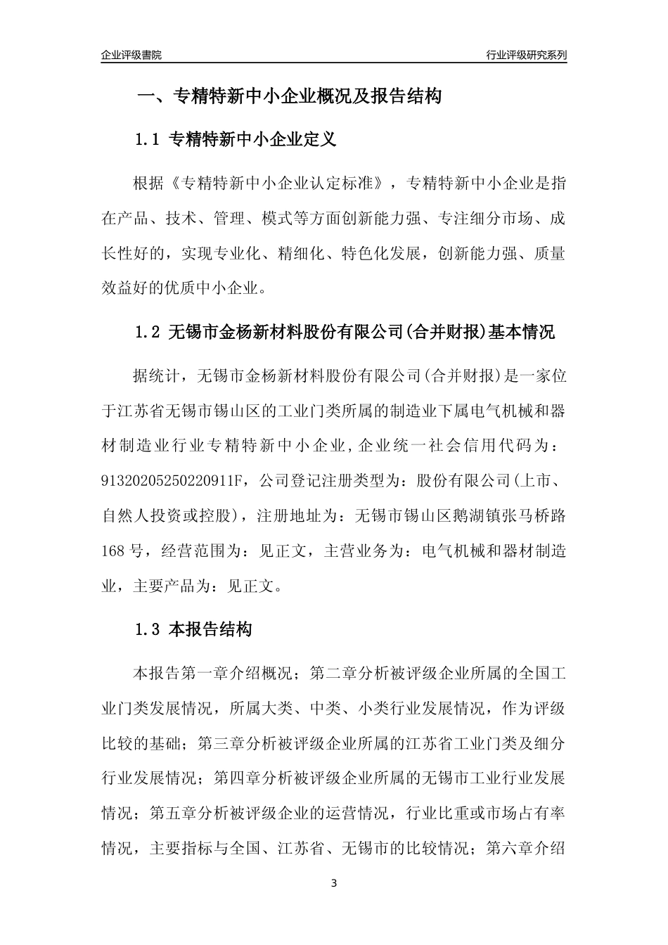 [专精特新]无锡市金杨新材料股份有限公司(合并财报)行业竞争力评级分析报告(2023版).docx_第3页