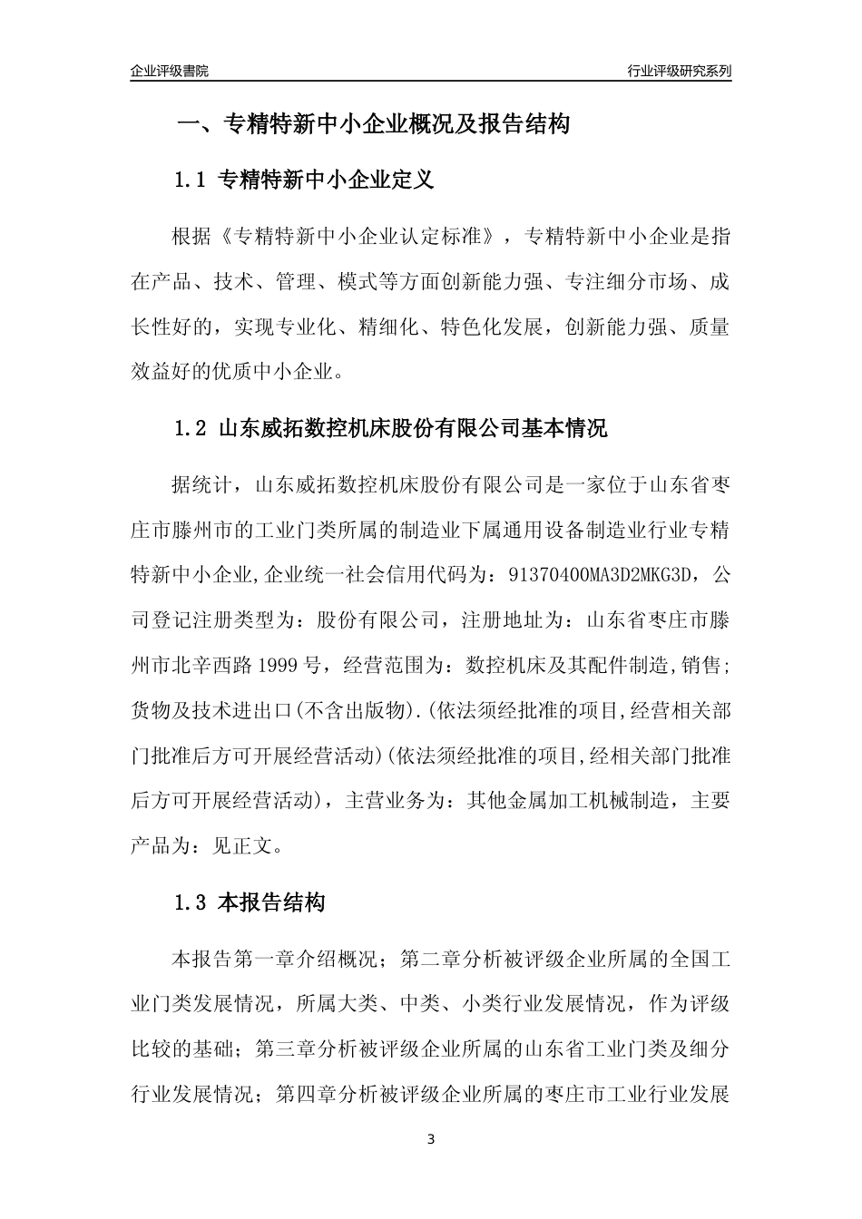 [专精特新]山东威拓数控机床股份有限公司行业竞争力评级分析报告(2023版)_第3页