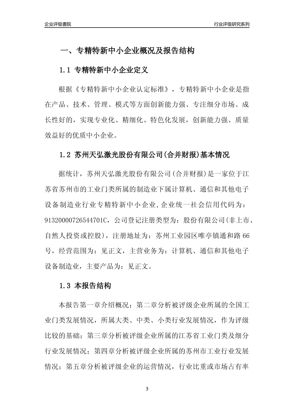 [专精特新]苏州天弘激光股份有限公司(合并财报)行业竞争力评级分析报告(2023版).docx_第3页