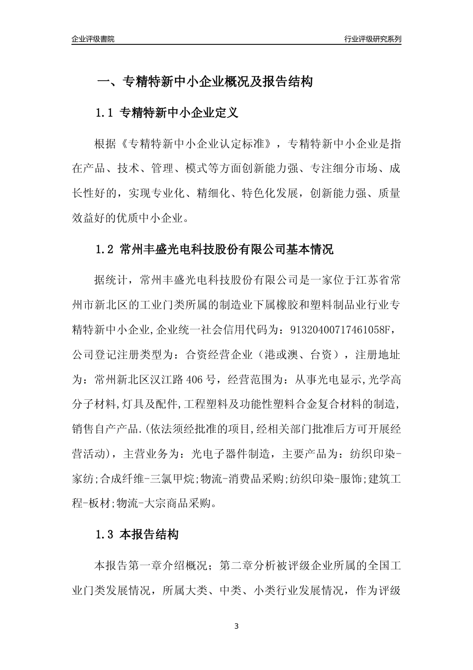 [专精特新]常州丰盛光电科技股份有限公司行业竞争力评级分析报告(2023版).docx_第3页