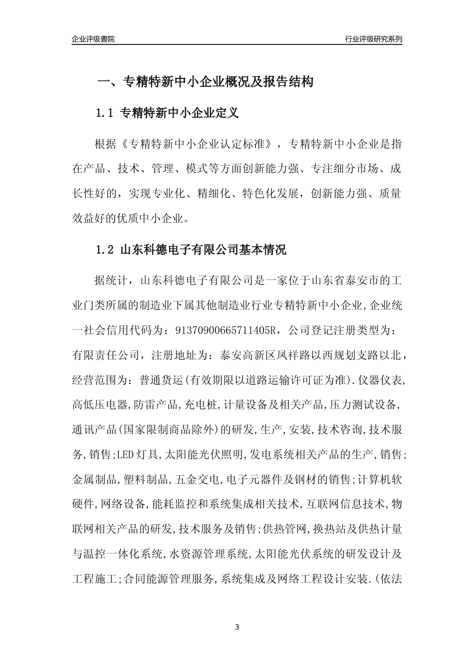 [专精特新]山东科德电子有限公司行业竞争力评级分析报告(2023版)_第3页