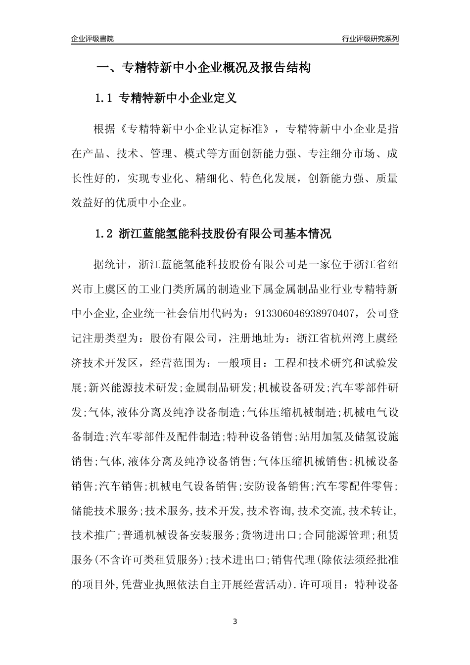 [专精特新]浙江蓝能氢能科技股份有限公司行业竞争力评级分析报告(2023版)_第3页