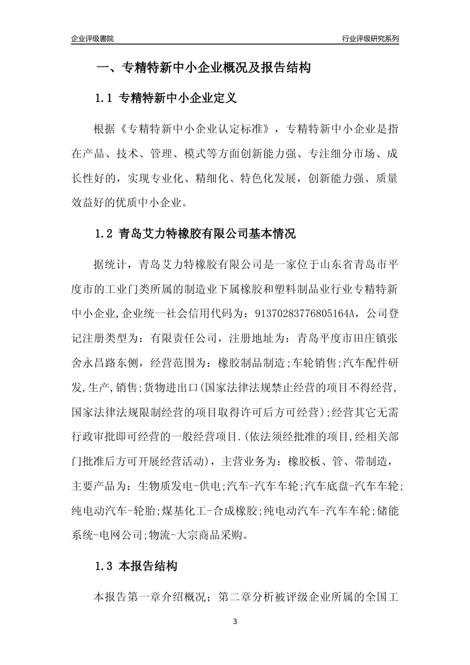 [专精特新]青岛艾力特橡胶有限公司行业竞争力评级分析报告(2023版)_第3页
