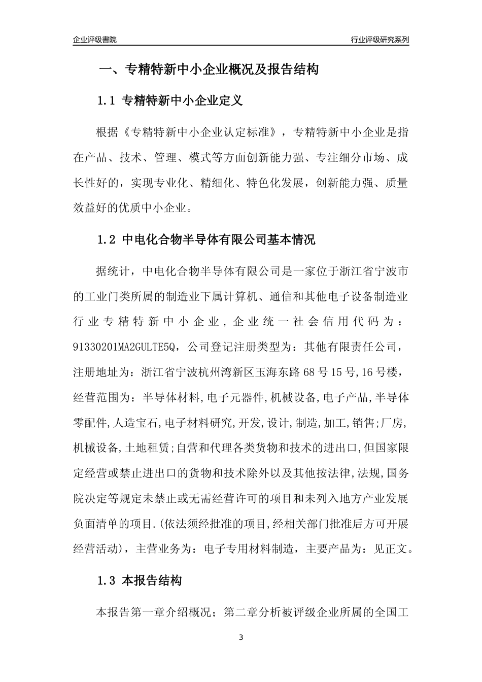 [专精特新]中电化合物半导体有限公司行业竞争力评级分析报告(2023版)_第3页