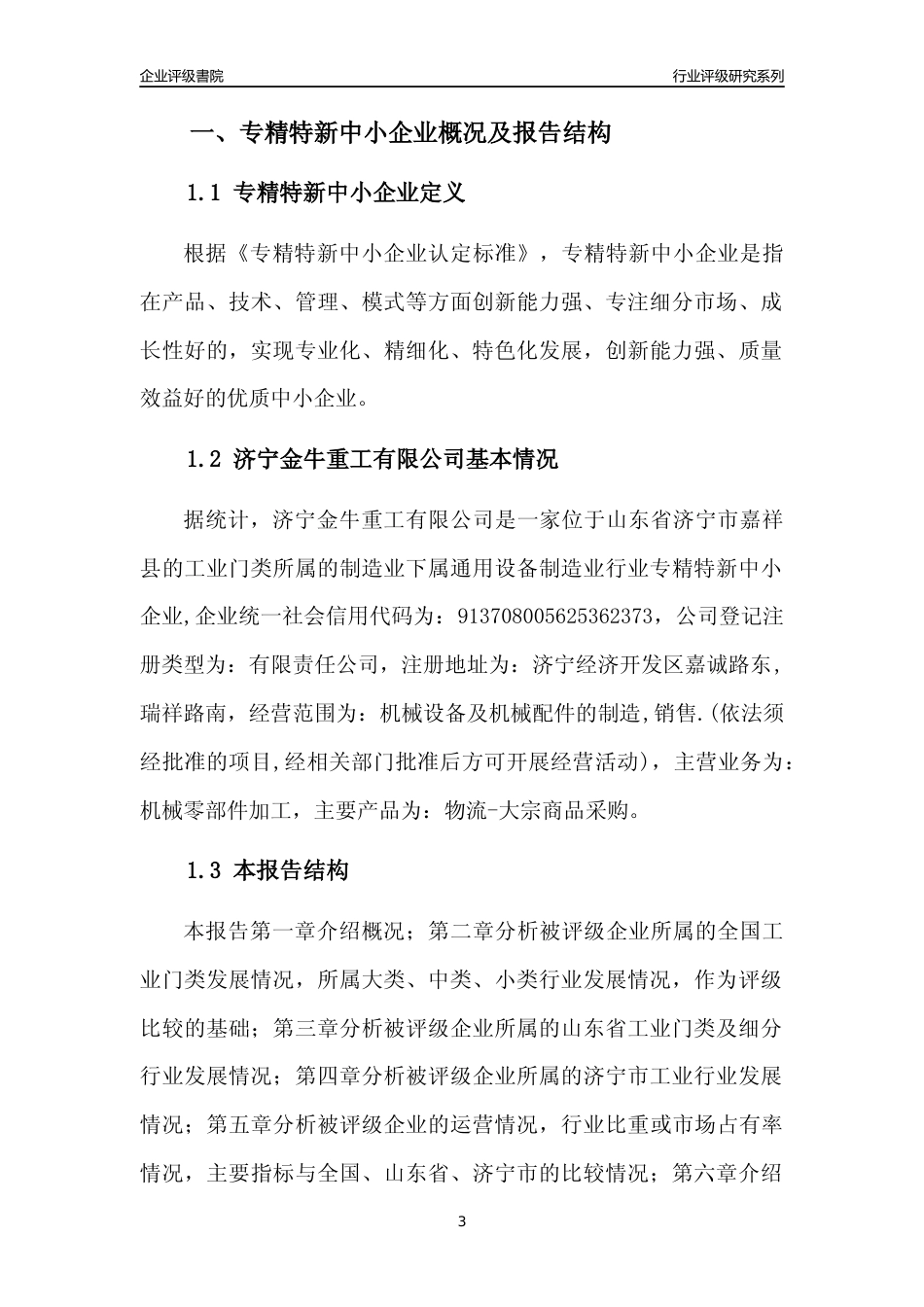 [专精特新]济宁金牛重工有限公司行业竞争力评级分析报告(2023版)_第3页