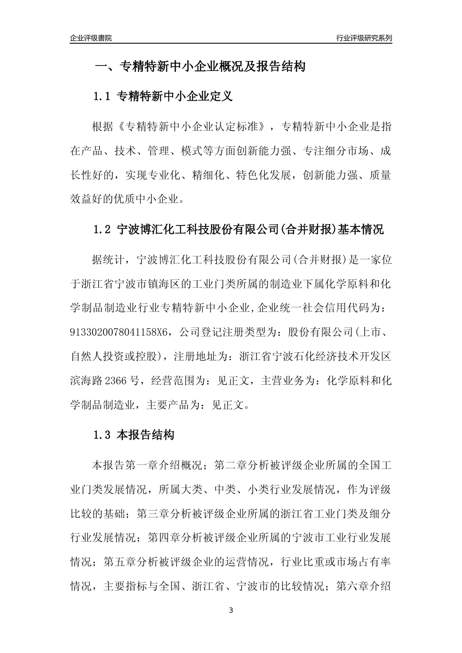 [专精特新]宁波博汇化工科技股份有限公司(合并财报)行业竞争力评级分析报告(2023版)_第3页