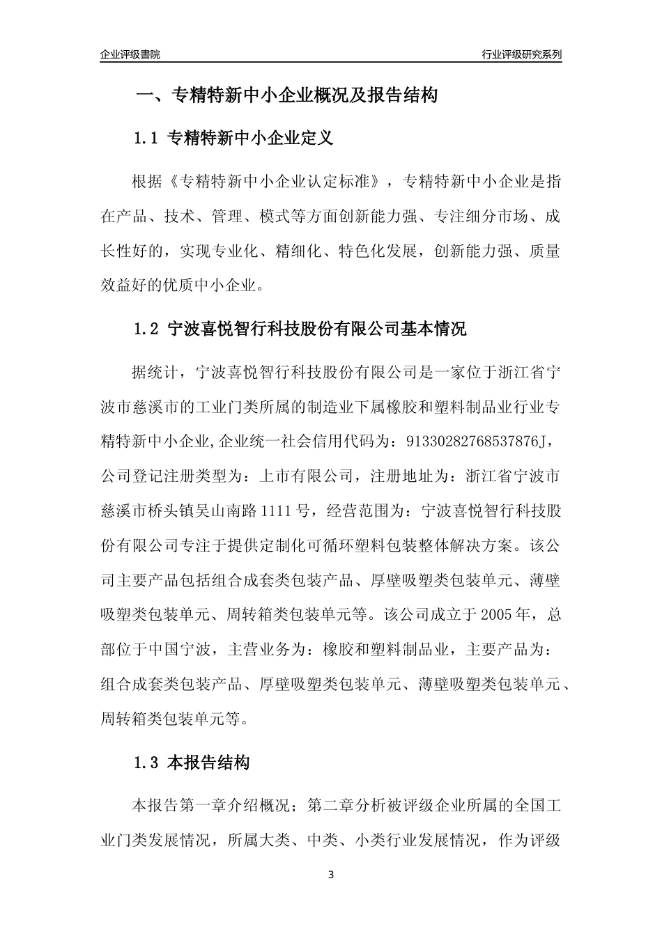 [专精特新]宁波喜悦智行科技股份有限公司行业竞争力评级分析报告(2023版)_第3页