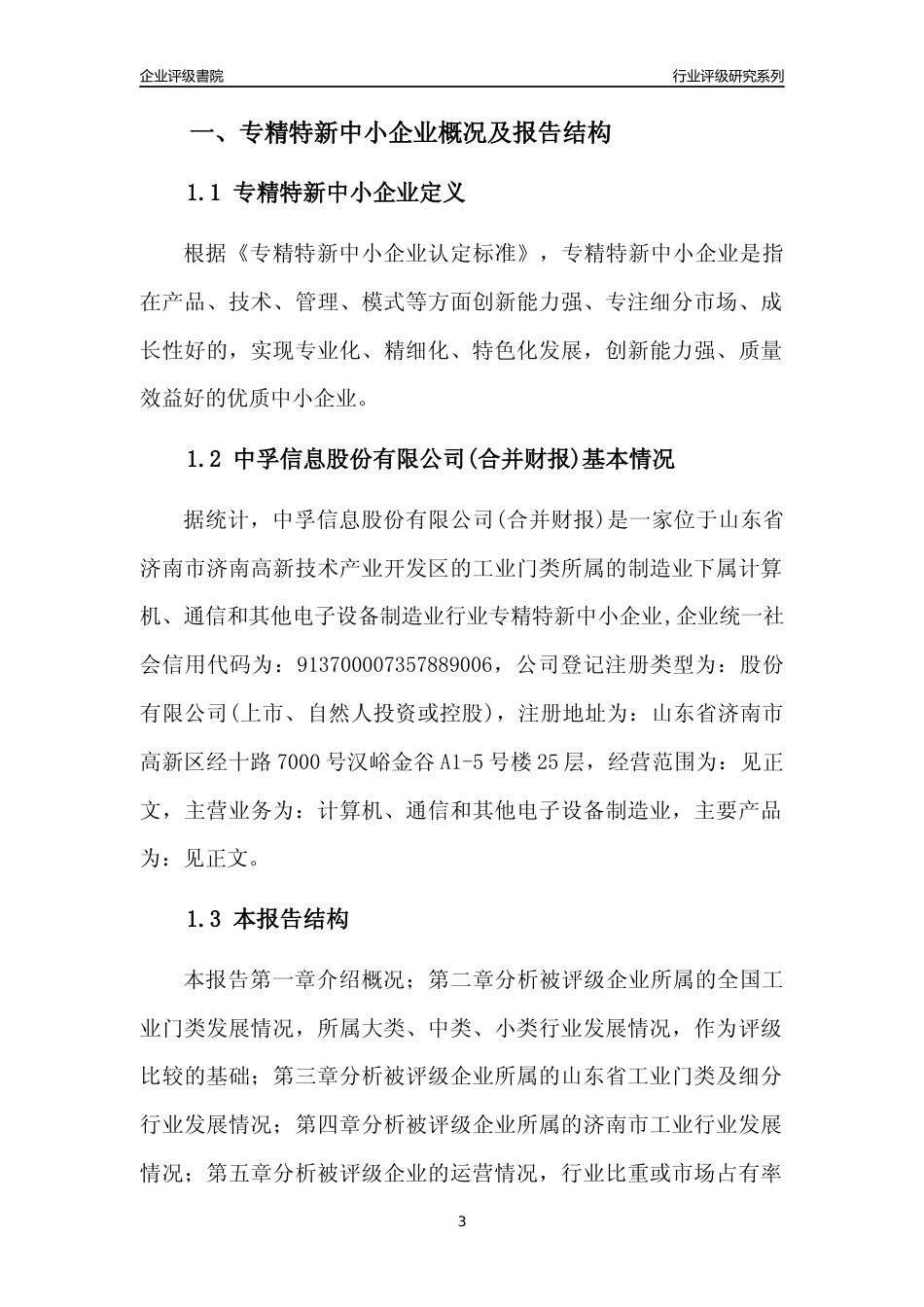 [专精特新]中孚信息股份有限公司(合并财报)行业竞争力评级分析报告(2023版)_第3页