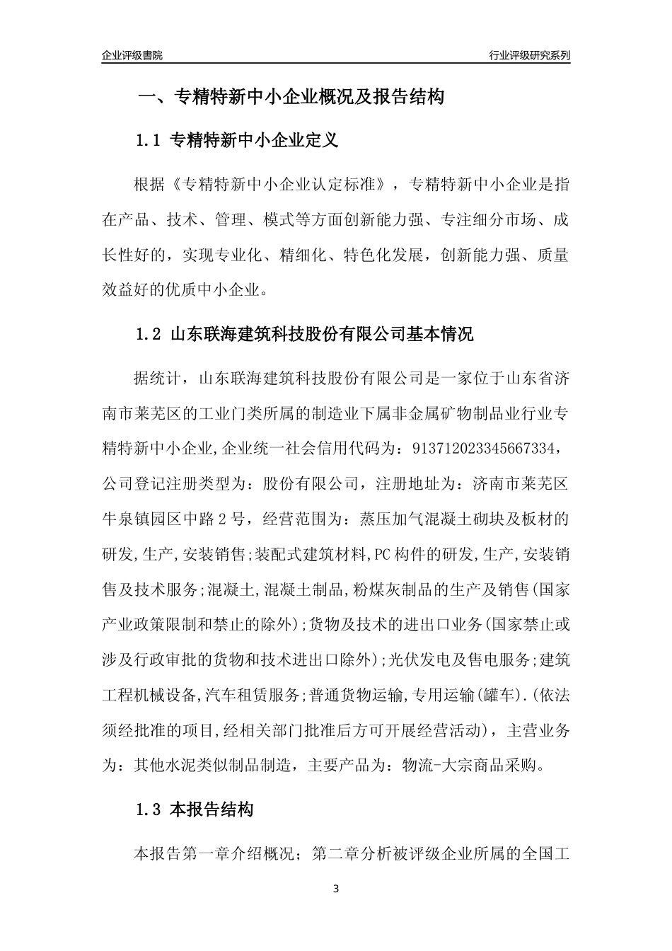 [专精特新]山东联海建筑科技股份有限公司行业竞争力评级分析报告(2023版)_第3页
