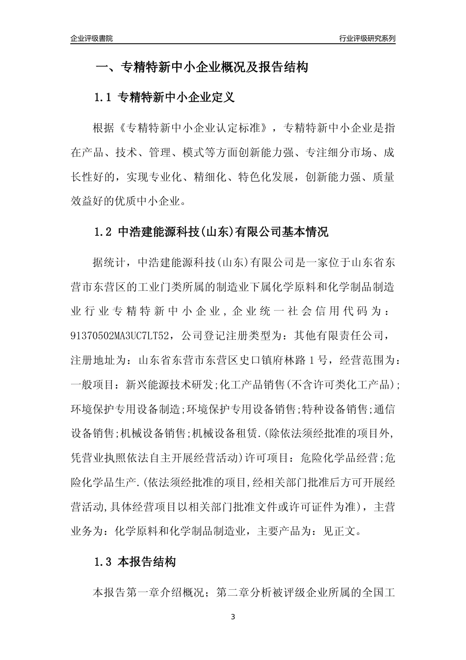 [专精特新]中浩建能源科技(山东)有限公司行业竞争力评级分析报告(2023版)_第3页
