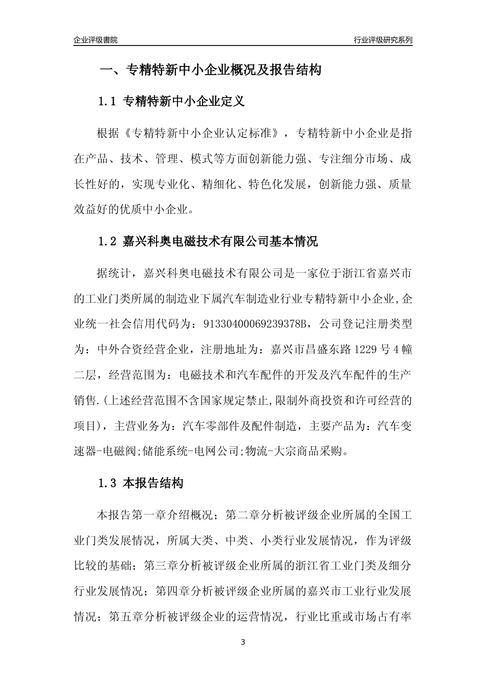 [专精特新]嘉兴科奥电磁技术有限公司行业竞争力评级分析报告(2023版)_第3页
