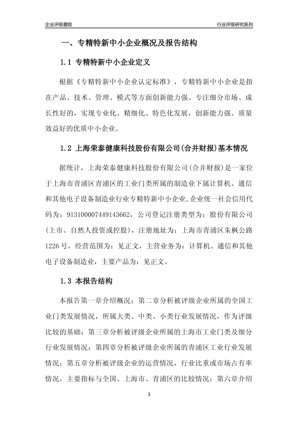 [专精特新]上海荣泰健康科技股份有限公司(合并财报)行业竞争力评级分析报告(2023版)_第3页