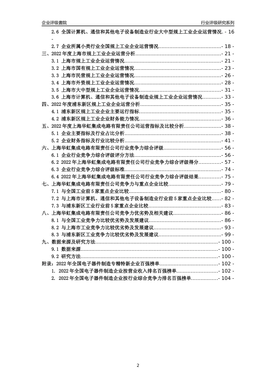 [专精特新]上海华虹集成电路有限责任公司行业竞争力评级分析报告(2023版)_第2页