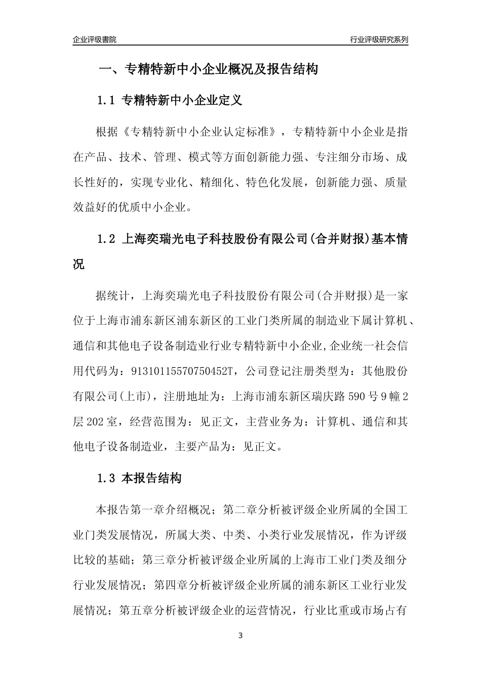 [专精特新]上海奕瑞光电子科技股份有限公司(合并财报)行业竞争力评级分析报告(2023版)_第3页