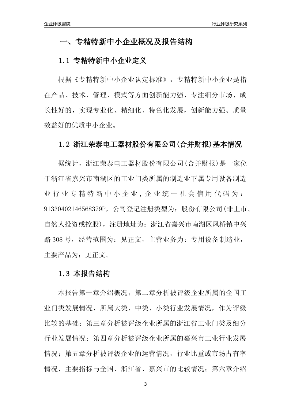 [专精特新]浙江荣泰电工器材股份有限公司(合并财报)行业竞争力评级分析报告(2023版)_第3页