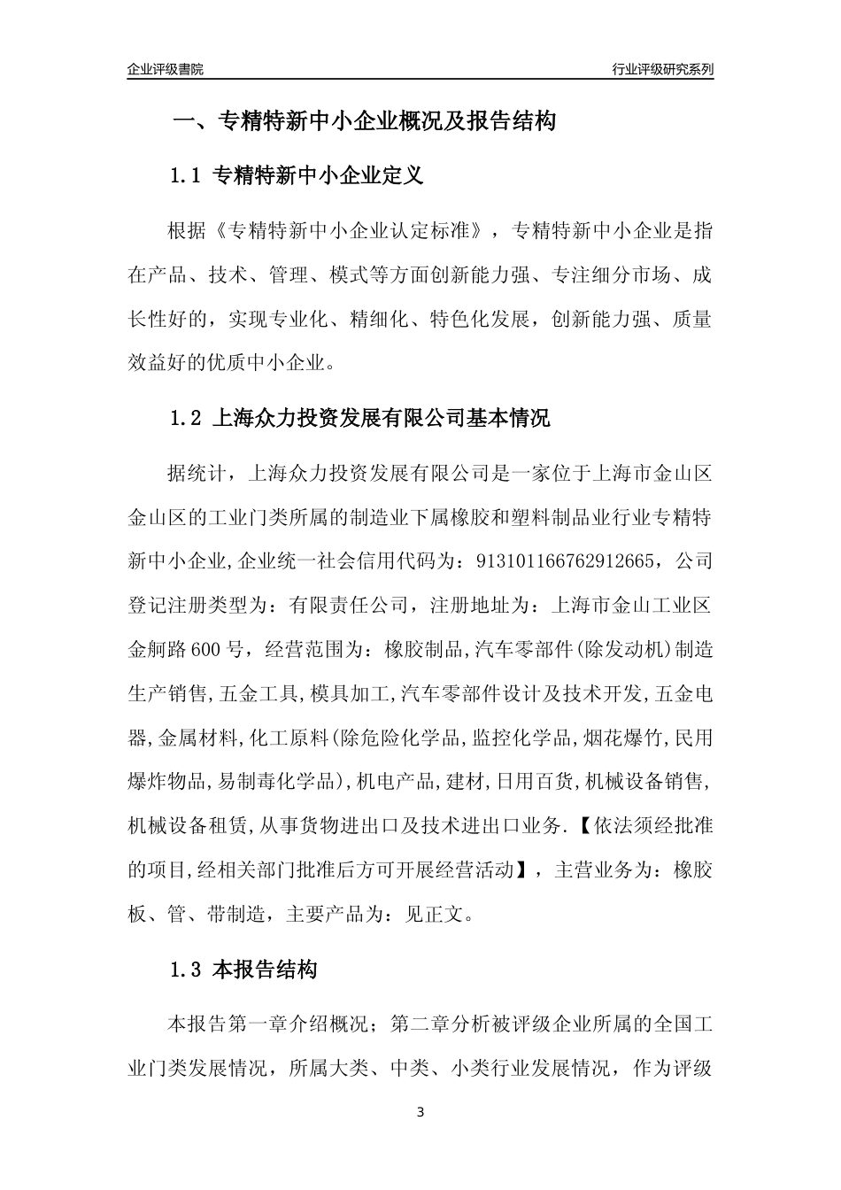 [专精特新]上海众力投资发展有限公司行业竞争力评级分析报告(2023版)_第3页