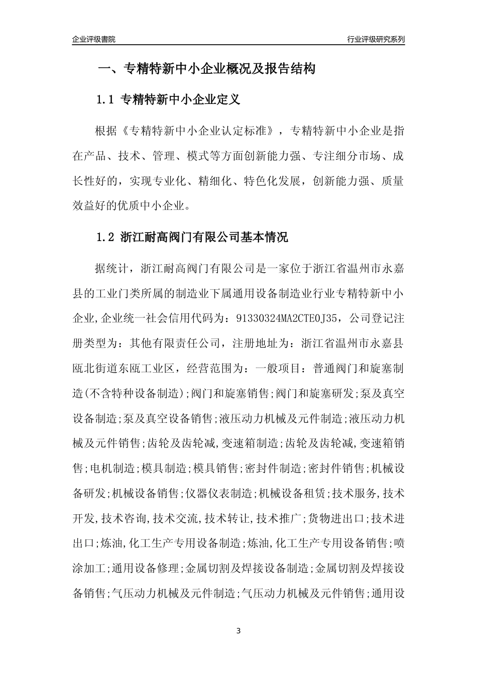 [专精特新]浙江耐高阀门有限公司行业竞争力评级分析报告(2023版)_第3页