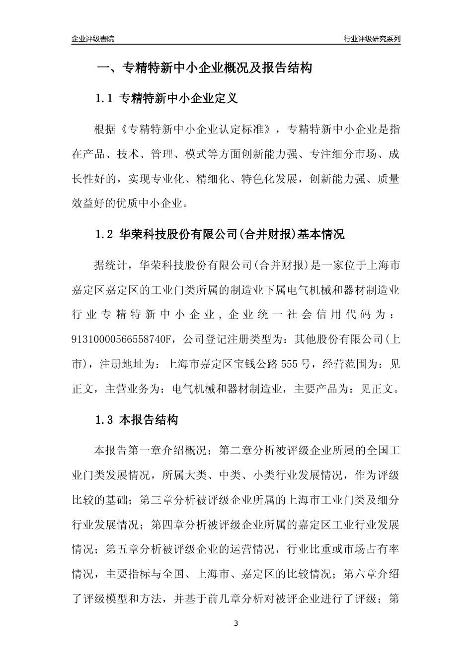[专精特新]华荣科技股份有限公司(合并财报)行业竞争力评级分析报告(2023版)_第3页