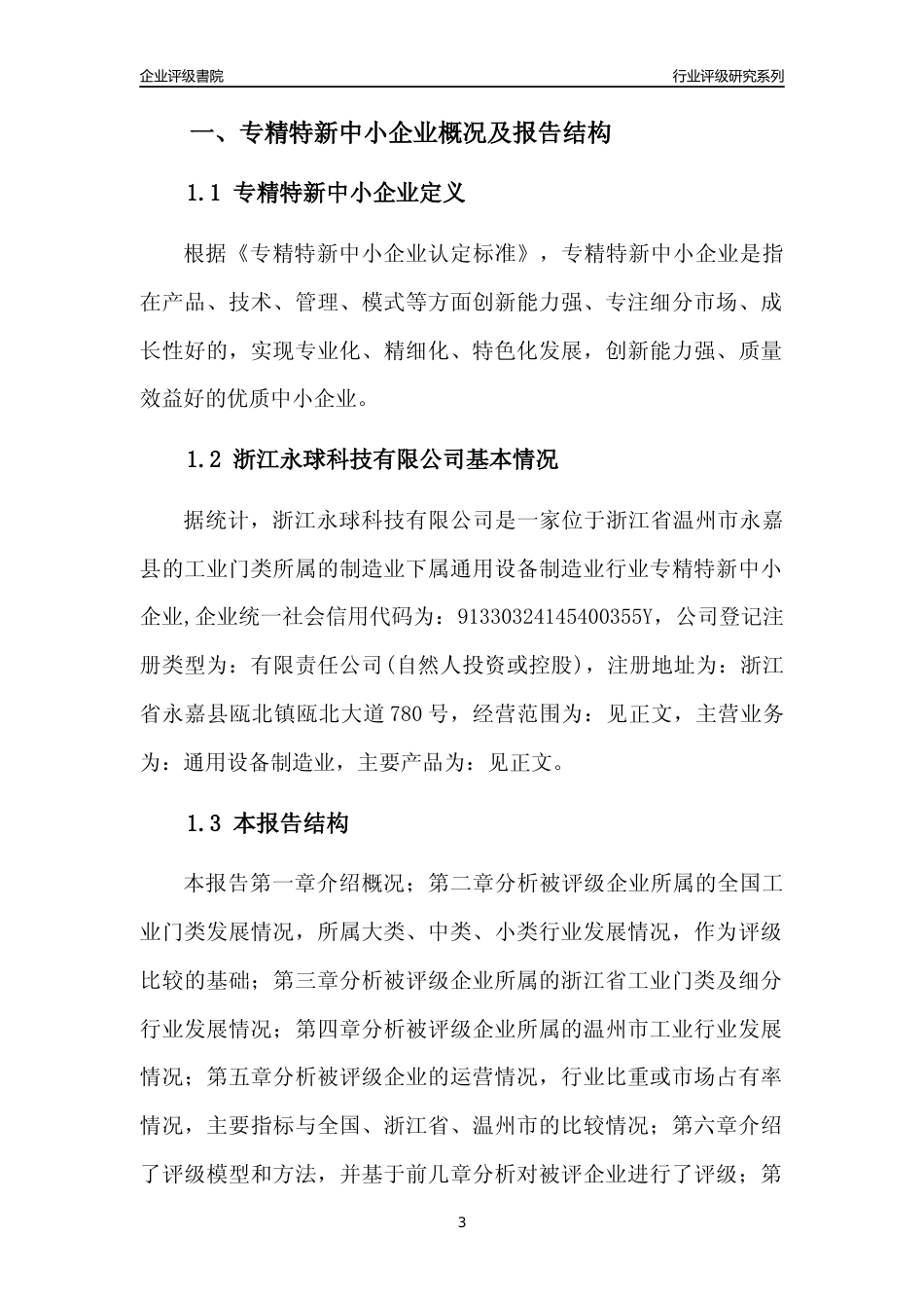 [专精特新]浙江永球科技有限公司行业竞争力评级分析报告(2023版)_第3页